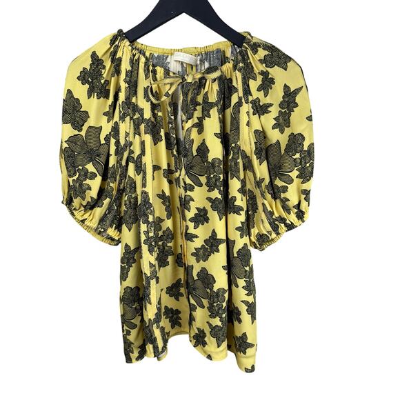 ULLA JOHNSON Marcellana Puff Sleeve Top in Solaris - Picture 9 of 13